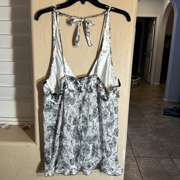 Cinemaetoile - Underwire Seductive Wear Babydoll Cami Sheer blk/wht floral top - Picture 4 of 7